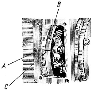 Положение маховика пускового двигателя при установке корпуса распределительных шестерен